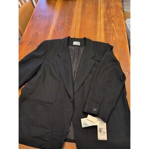 Women's Black Pendleton Virgin Wool Blazer Plus Sz 24W USA with Original Tag's